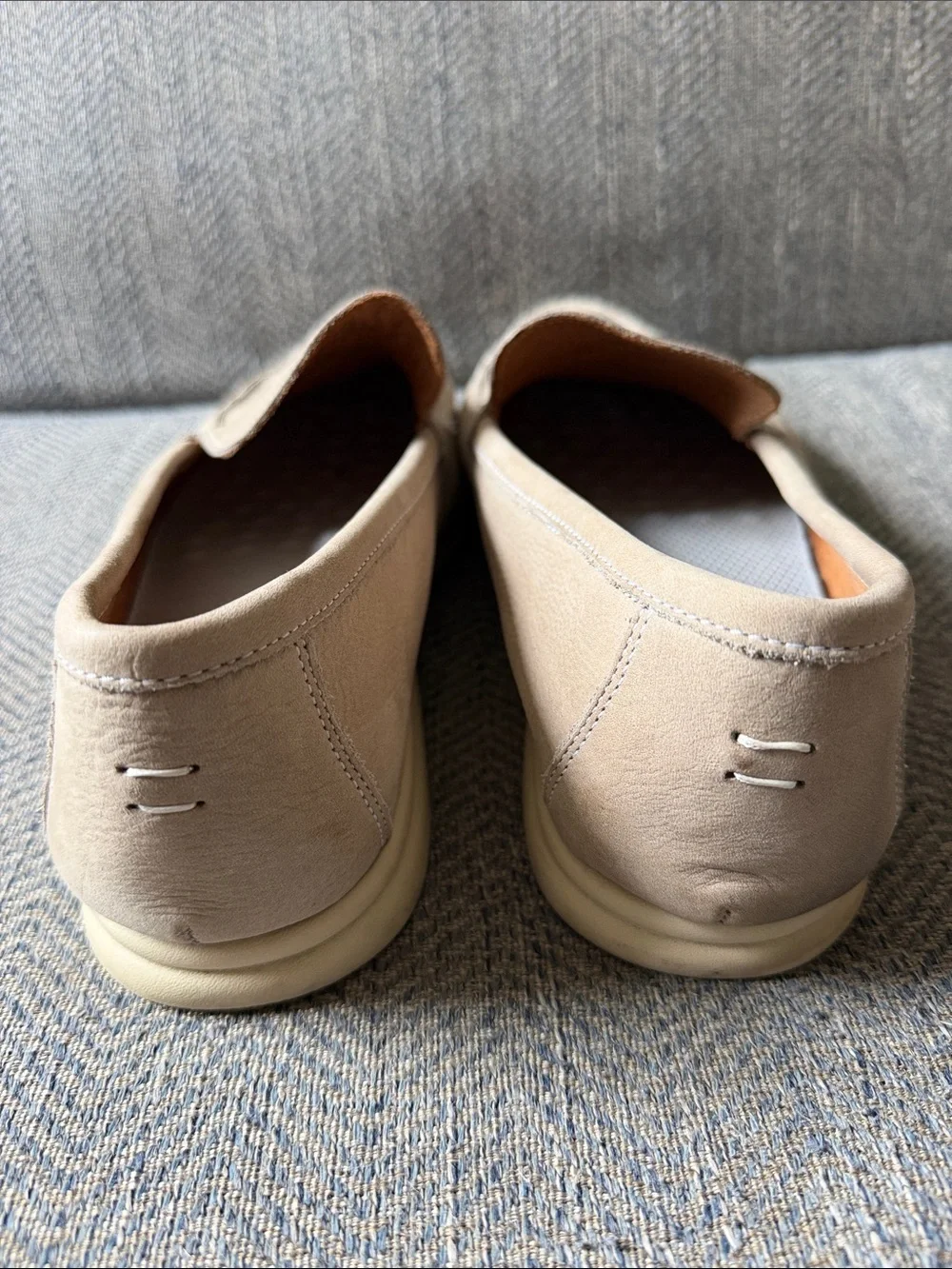 Johnnie O Malibu Men’s Tan Leather Moc Toe Loafers Size: 11.5 M
